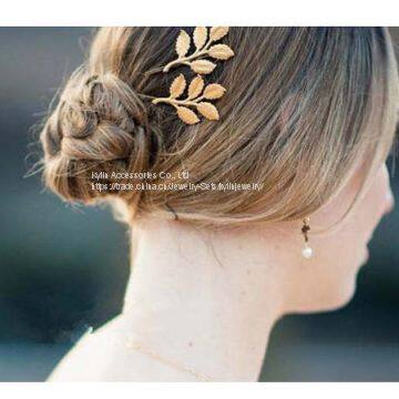 Fashion Hair accessories gold leaf hair clip