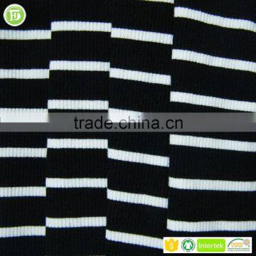 92% cotton yarn dyed fabric / woman's skirts fabric / cotton 4x3 Rib fabric 225gsm