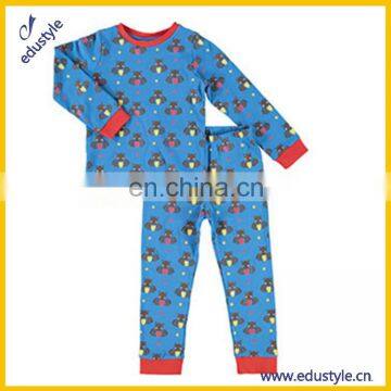 Wholesale Custom Printing Long Sleeve Children Pajamas