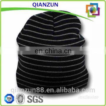 Mens Fashion Stripe Knitted Beanie Winter Beanie Hat photo-3