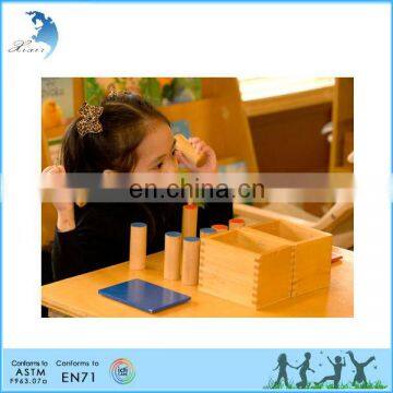 2017 New montessori cylinder blocks kindergarten wooden educational teaching aids for kids with best quality