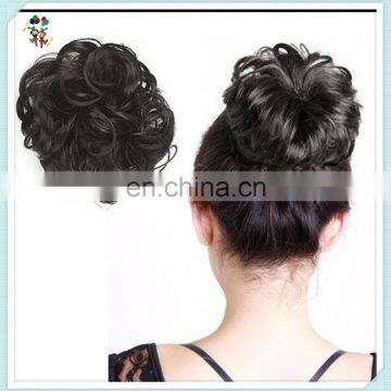 Natural Colors Dome Scrunchy Synthetic Bun Hair Extensions HPC-1403