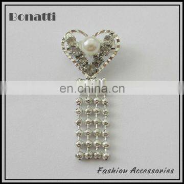 Wedding rhinestone brooch with pearl