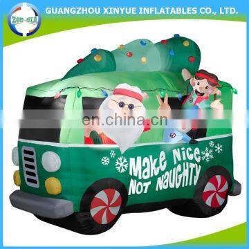 Great quality advertising christmas inflatable santa truck