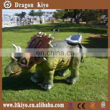 Amusement Park Walking and Riding Dinosaur Triceratops photo-2