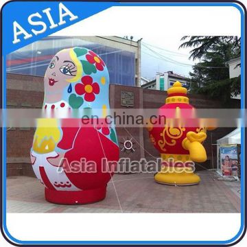 Colorful Airtight Matryoshka And Tea Pot, Inflatable Models For Sale