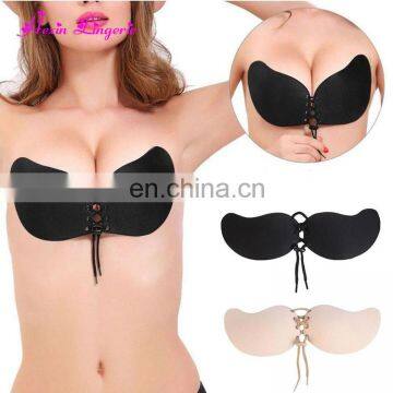 Dropship Women Strapless Self Adhesive Silicone Bra With Nipples