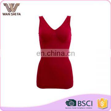 Wholesale good quality wine red mature seamless push up body shaper bra