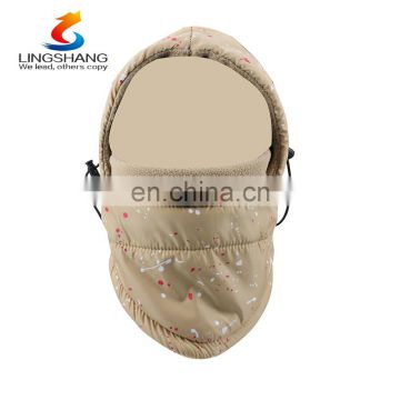 Best design Camouflage Fleece/Polyester Multifunction Winter Hat face mask