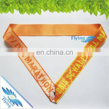thermal transfer cheap but excellent cloth medal ribbon lanyards for celebration