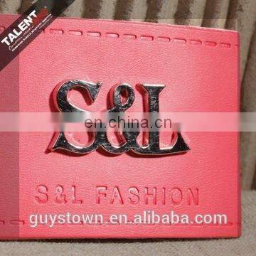 Custom Private Brand Jeans Genuine Leather Patch With Metal Logo photo-5