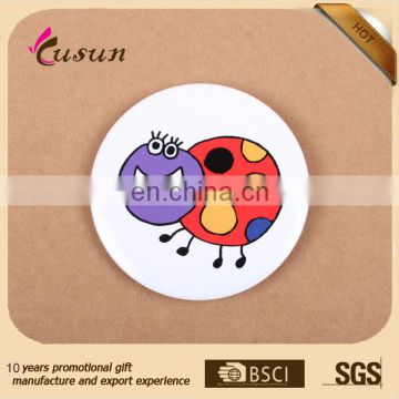 Promotion custom cheap blank round metal tin button badge wholesale with safety pin