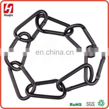 Aluminum Solid Black D Shape Carabiner,keychain IN STOCK photo-3