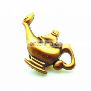 3d Custom Logo Metal Clip Emblem for Cloth Wallet, Personalized Logo Hat Pin Boats Riveting SILVER Lapel Pin photo-6