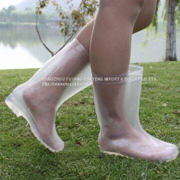 Transparent Women Rain boots,Transparent New fashion Women rain boots,Style Lady PVC boots