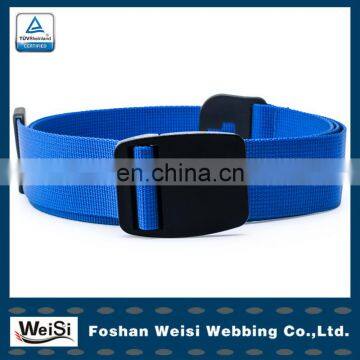 30mm thin canvas belt waist with plastic buckle for man