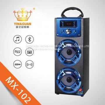 Wooden Portable Bluetooth Speaker With Karaoke FM Function photo-2