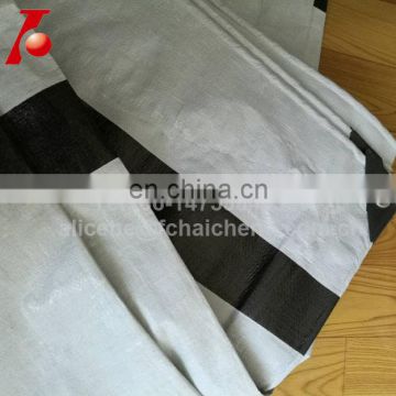 4x5m 4x6m black woven bands fabric tarpaulin cover sheet with bands