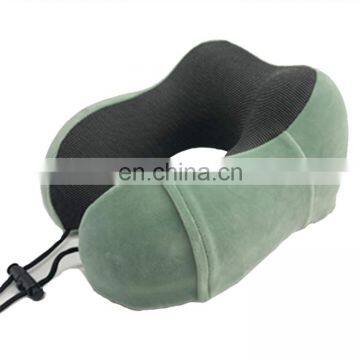 2020 Popular Cotton Fabric Ergonomic Luxury Memory Foam Travel Pillow Car Airplane Neck Support Pillow photo-6