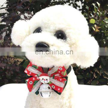 Christmas Handmade Bow Big Bells Pet Collar Dog Cat Holiday Bow Tie Collar photo-3