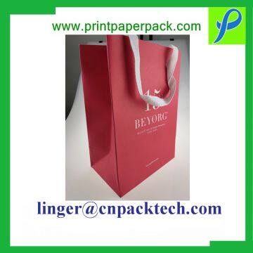 Cusotm Satin Rope Twisted Handle Christmas Paper Bag for Festival Present Gift photo-5