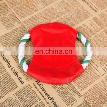 Customize LOGO Dog Training Bite Cotton Rope Round Flying Disc Dog Toys photo-5