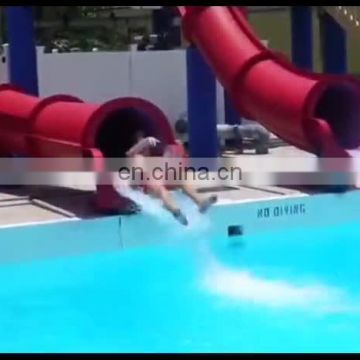 Factory Fiberglass Red Spiral Drop Adult  Slide for Pool