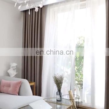 Wholesale Modern Nordic Style Solid Simple Elegant Alpaca Velvet Blackout Curtain Fabric For Living Room