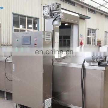 SUS304 Stainless Steel Continuous Conveyor Mesh Belt Gas Falafel Donut Frying Machine