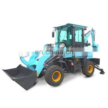 Multi-purpose 4 Wheel Drive Mini Wheel Excavator Backhole Loader Forklift photo-2