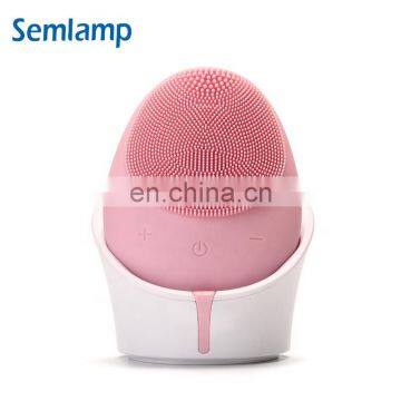 Electric Facial Cleansing Brush Silicone Device for Face Care