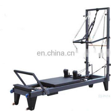High Quality Bodybuilding Folding Pilates Reformer Of Aluminium Reformer Pilates Aluminium Reformer With Tower photo-3