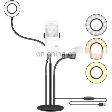 Factory direct LED mobile phone live beauty lamp clip selfie selfie live fill light photography anchor lamp bracket