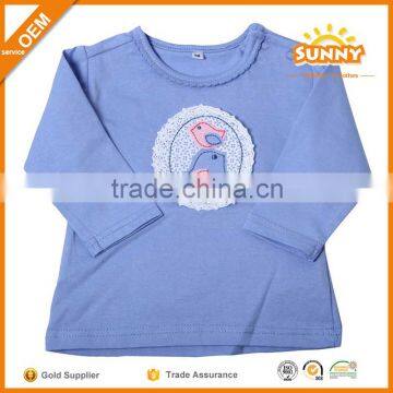 Fashion Newborn Baby Clothes Blank Baby Girl T-Shirt Wholesale