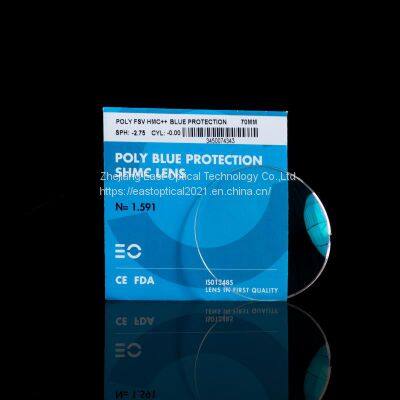 Semi Finished Single Vision 1.591 Polycarbonate Blue Block Lenses photo-5