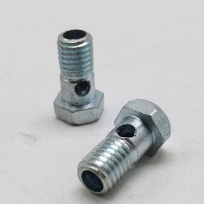 SYD-1164-2 Single/Double Hole Blue Zinc Steel Banjo Bolt