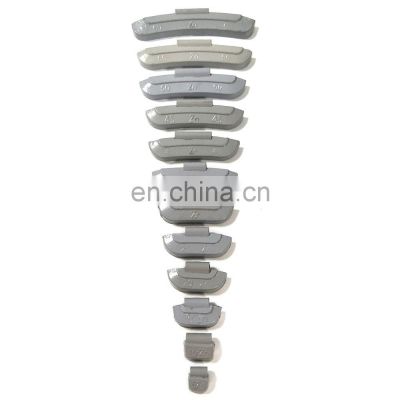 hot selling Zn clip on wheel weights 5-60g grey coated