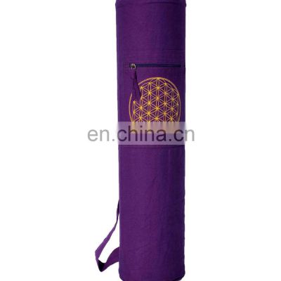 Cotton Canvas With Single Chakra Embroidery Cotton Yoga Mat Bag Buy From Trusted Supplier