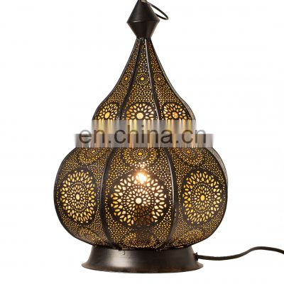 Morocco decoration metal table lamp metal flower shape