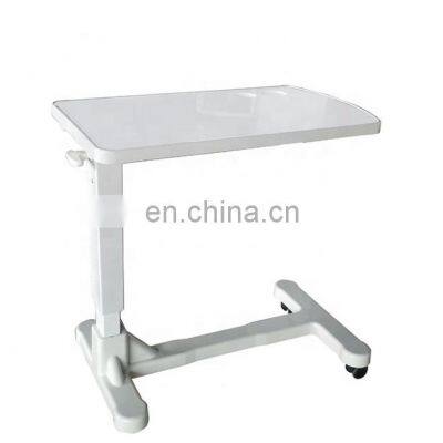 high quality hospital multi-function height adjustable movable folding  overbed table