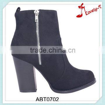 Fancy woman suede material high ankle boots industrial motorcycle racing boots