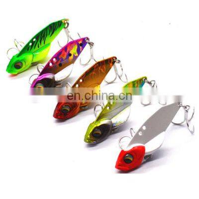 Factory Price metal VIB lures 7 g 10 g 15 g lead covered copper blood trough hook VIB warped bass fishing lure