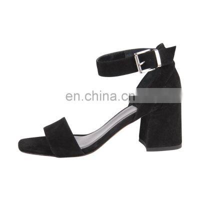 women handmade simplistic black color fashion heel adjustable ankle strap sandals shoes other color are available