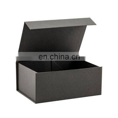 Wholesale Rigid Cardboard Luxury Product Packaging Magnetic Grey Color Gift Present Box photo-2