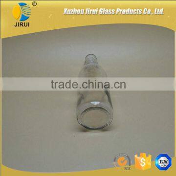 255ml Round Shape Clear Glass Drinking Bottle