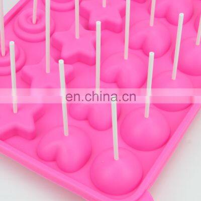 Best Quality 20 Cavity Multi Shape Food Grade Silicon Lollipop Mold photo-3