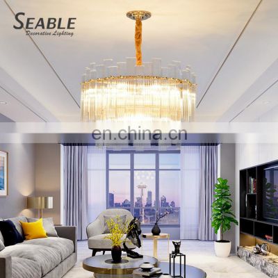 New Design Indoor Decoration Hotel Shop Villa Modern Luxury Glass Chandelier