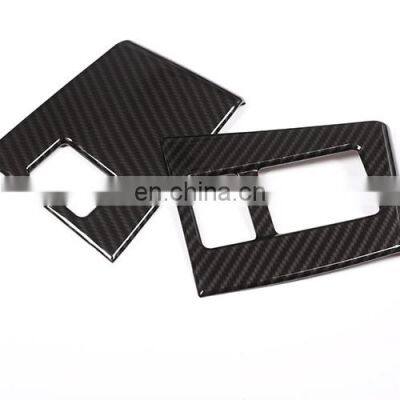 Carbon Fiber Style ABS Car Door Seat Memory Button Cover Trim For Jaguar F-Pace f pace 2016 2017 2018 Accessories