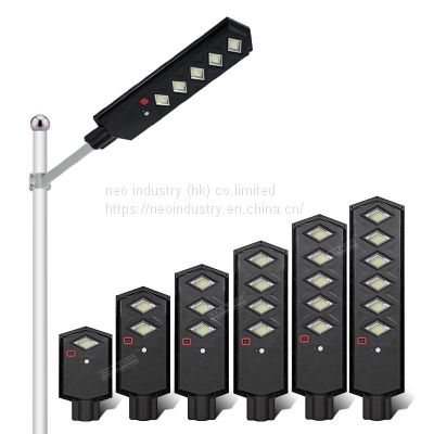 New Arrival 50w 100w 150w 200w 250w 300w Ip65 Waterproof ABS Smd Outdoor All In One Solar Led Street Light