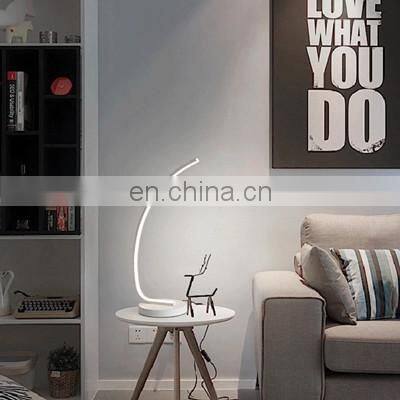 Spiral LED Table Lamp Acrylic Iron Curved Bedroom Living Room Bedside Modern LED Spiral Table Lighting photo-5